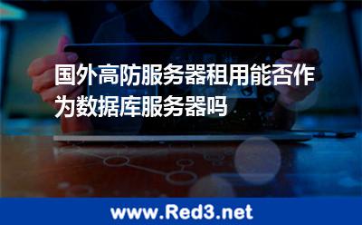 国外高防服务器租用能否作为数据库服务器吗