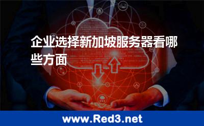 企业选择新加坡服务器看哪些方面