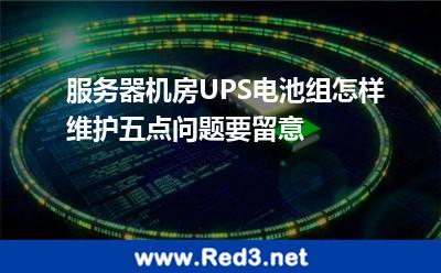 服务器机房UPS电池组怎样维护五点问题要留意