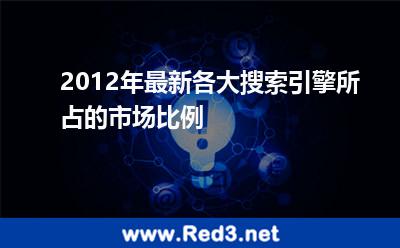 2012年最新各大搜索引擎所占的市场比例