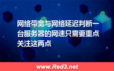 判断一台服务器的网速,只需要重点关注这两点