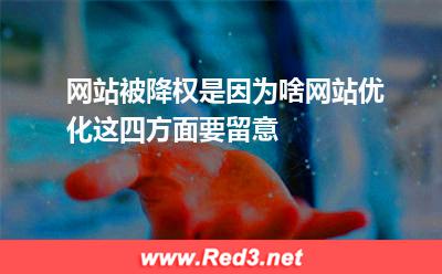 网站被降权是因为啥网站优化这四方面要留意