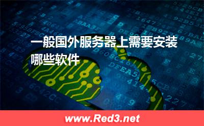 一般国外服务器上需要安装哪些软件