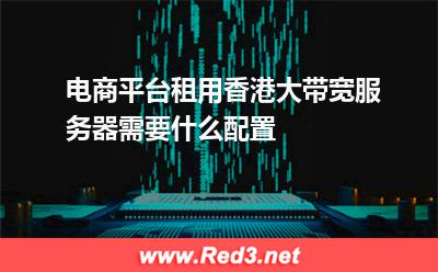 电商平台租用香港大带宽服务器需要什么配置