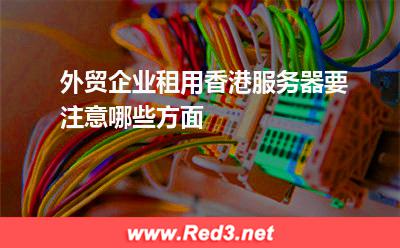 外贸企业租用香港服务器要注意哪些方面