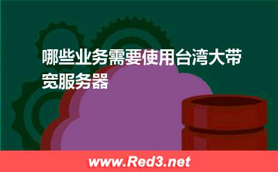 哪些业务需要使用台湾大带宽服务器