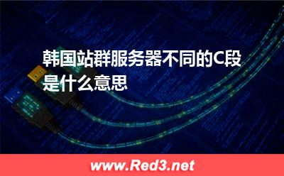 韩国站群服务器不同的C段是什么意思