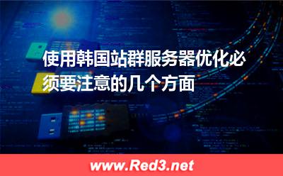 使用韩国站群服务器优化必须要注意的几个方面