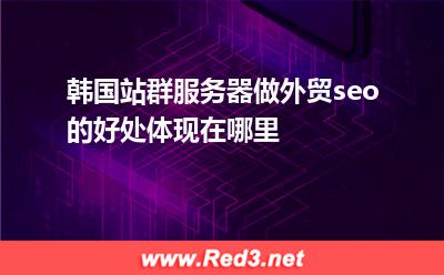 韩国站群服务器做外贸seo的好处体现在哪里