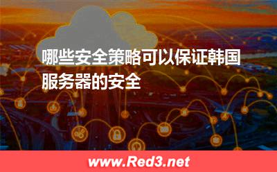 哪些安全策略可以保证韩国服务器的安全