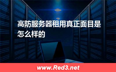 高防服务器租用真正面目是怎么样的