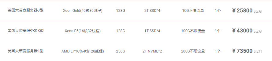 美国大带宽服务器价格多少合适? 美国大带宽服务器价格,美国大带宽服务器