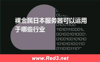 裸金属日本服务器可以运用于哪些行业