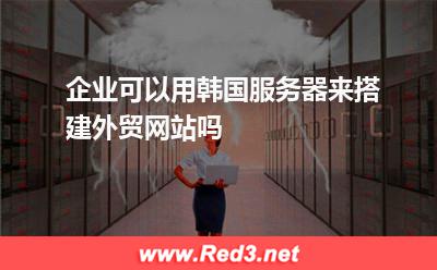 企业可以用韩国服务器来搭建外贸网站吗