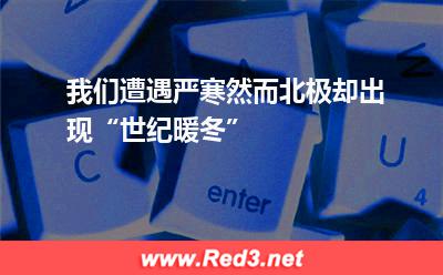 我们遭遇严寒,然而北极却出现“世纪暖冬”