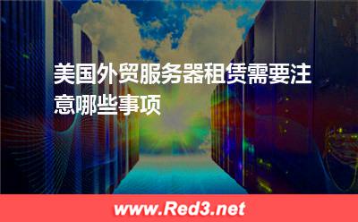 美国外贸服务器租赁需要注意哪些事项