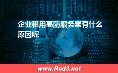 高防服务器:企业租用高防服务器有什么原因呢