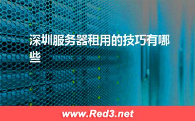 深圳服务器:深圳服务器租用的技巧有哪些