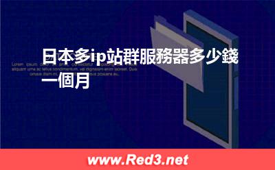 日本多ip站群服務器多少錢一個月