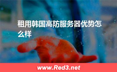 韩国服务器:租用韩国高防服务器优势怎么样