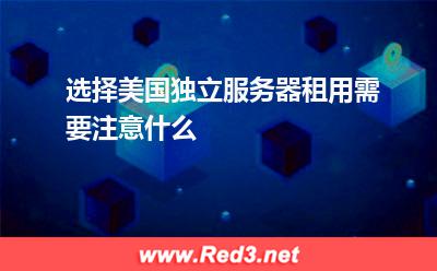 独立服务器:选择美国独立服务器租用需要注意什么? 独立服务器,服务器